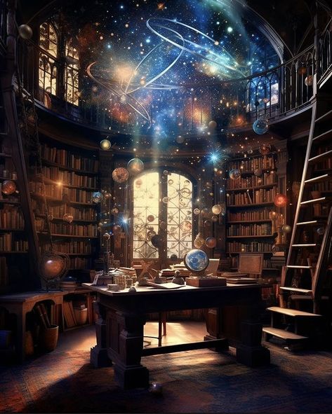 Fantasy Rooms Concept Art, Wizards Study Room, Magical Study Room, Witch And Wizard Aesthetic, Magic Study Room, Fantasy Office Room, Magic Study Aesthetic, Fantasy Mage Aesthetic, Fantasy Castle Library