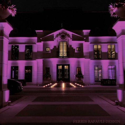 DJ Akademiks on Instagram: “#drake crib Aka “The Embassy” lit all pink in celebration of the release of CLB Via @ferrisrafauli” Drake House, Modern Mansion Interior, Ferris Rafauli, Luxury Houses Mansions, Dream Life House, All Pink, Modern Mansion, Mansion Interior, Dream House Rooms