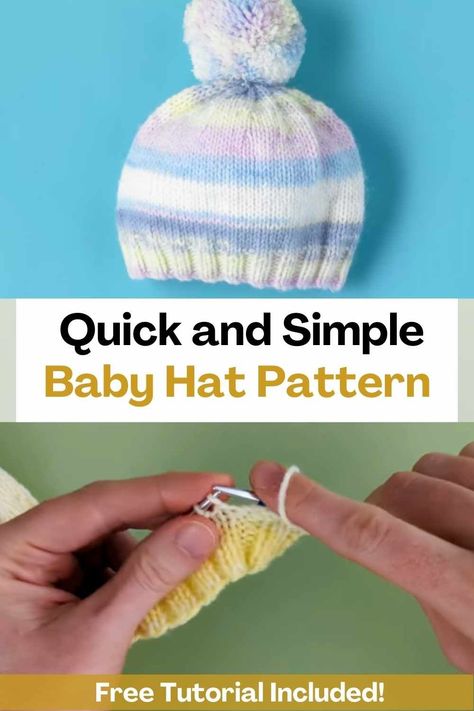 Are you a beginner knitter looking to take on a new project? Look no further than this free baby hat knitting pattern! In this tutorial, the creator of a video will show you how to knit a cute and cozy baby hat in no time at all, using the Teenie Beanie Hat pattern from Free Paintbox Yarns. This pattern is perfect for those just starting out in knitting, as it is easy to follow and requires only basic skills. You'll need to know how to cast on, knit, purl, and decrease stitches, but don't... Knitted Baby Hats Free Patterns Boys Newborns, Free Knitting Pattern Baby Hats, Free Baby Hat Knitting Patterns Newborns, Baby Beanie Hat Sewing Pattern Free, Infant Knit Hat, Easy Baby Hats To Knit Free Pattern, Knitted Preemie Hats Pattern, Knitting Patterns Free Hats Baby, Knit Baby Hat Free Pattern