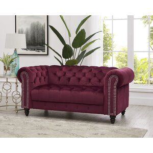 Rosdorf Park Mohr Velvet 2 Piece Living Room Set | Wayfair.ca Chesterfield Loveseat, Couch Styling, Contemporary Seating, Modern Sofa Living Room, Chesterfield Chair, Chaise Lounge Chair, Best Sofa, Room Ideas Bedroom, 2 Seater Sofa