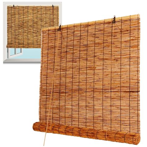 PRICES MAY VARY. ▶Bamboo Roller Blinds Material : Bamboo Shades blinds are made of natural selected bamboo, hand-woven, fine workmanship, light filtering, Sunshade, dustproof, ventilation,Breathable,Sunscreen, good decorative effect, for home decoration. ▶Sunshade and Privacy Bamboo Shades : Roll up Blinds shield you from the sun in the hot summer months, keeping your room cool and protecting your privacy at the same time. ▶ Wide Use: Blackout Blinds bamboo Windows shades are perfect for patios, Privacy Bamboo, Bamboo Window Shades, Indoor Outdoor Porch, Bamboo Roller Shades, Porch Privacy, Bamboo Ideas, Bamboo Roller Blinds, Privacy Blinds, Patio Indoor