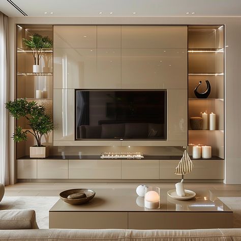 Tv Wall Unit Designs, Luxury Villa Design, Contemporary Home Design, Wall Unit Designs, Wall Tv Unit Design, Tv Wall Unit, Fancy Houses, Grand Homes, Contemporary House Design