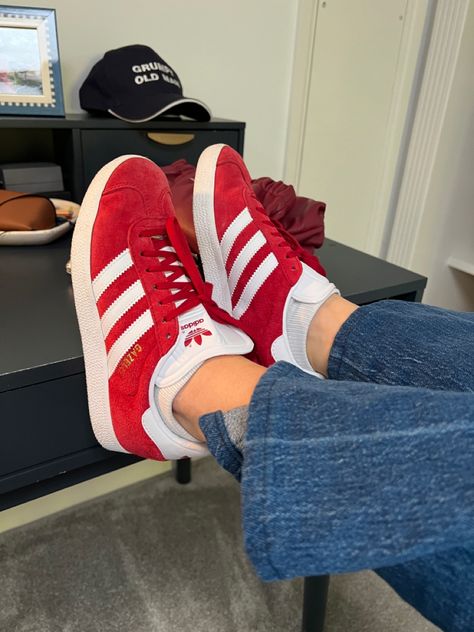 Adidas Gazelle Bold Red Outfit, Adidas Red Shoes, Red Gazelle Adidas Outfit, Red Adidas Outfit, Adidas Gazelle Red, Red Adidas Gazelle, Red Gazelle, Red Adidas Shoes, Adidas Bold