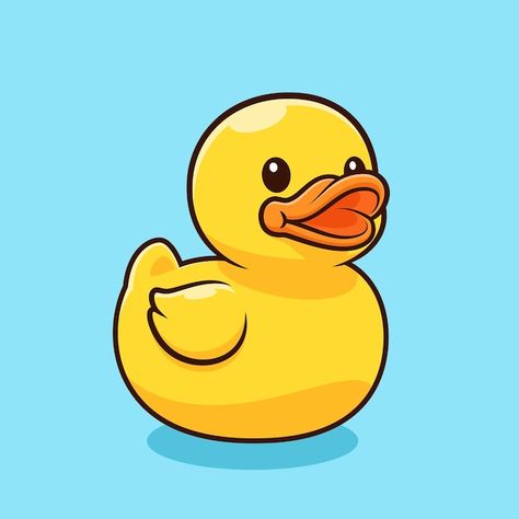 Rubber Duck Clip Art, Rubber Ducky Illustration, Cartoon Rubber Duck, Rubber Duck Doodle, Rubber Duck Illustration, Duck Illustration Design, Ducks Animated, Rubber Duck Painting, Cute Duck Illustration