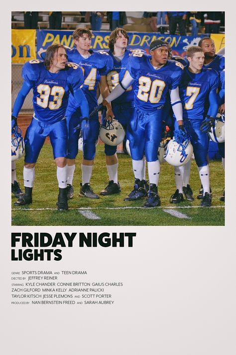 Friday Night Lights Tv Show, Friday Night Lights Show, Friday Night Lights Movie, Posters Decor, Connie Britton, Posters Minimalist, Movie Wall, Taylor Kitsch, Clear Eyes