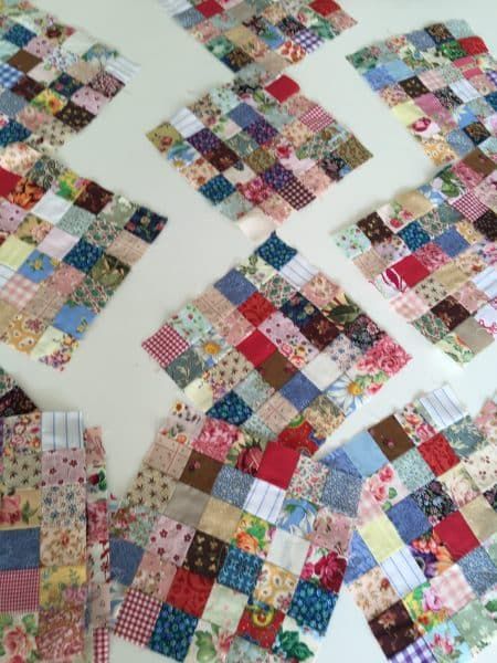 16 Patch Quilt, Stamp Quilt, Crumb Quilt, Postage Stamp Quilt, Doll Quilts, Scrappy Quilt Patterns, Quilt Square Patterns, Scrap Quilt Patterns, Scrap Quilt