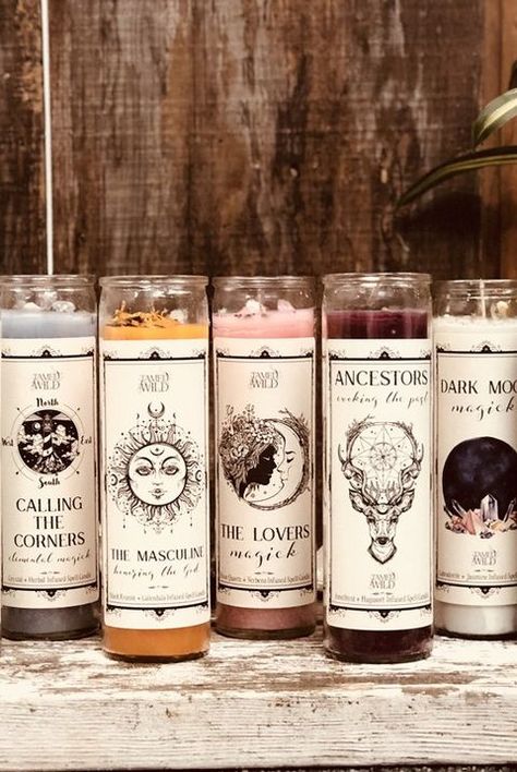 Candles Witch, Witchy Candles, Homemade Scented Candles, Soya Mumu, Spell Candles, Witch Candles, Candle Aesthetic, Candle Craft, Candle Business