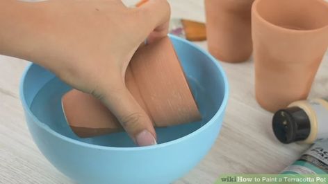 How to Paint a Terracotta Pot: 12 Steps (with Pictures) - wikiHow Vegetable Side Dishes For Bbq, Paint Terracotta Pots, Terracotta Painting, Paint Terracotta, Teracotta Pots, Decorating Terra Cotta Pots, Brick Painting, Diy Terra Cotta Pots, Terracotta Paint