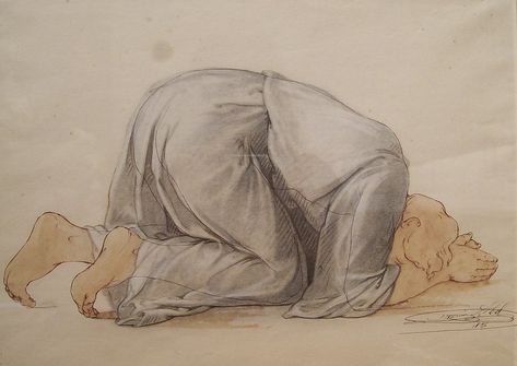 ABEL - Figure Kneeling in Prayer | ABEL, Francois-Barthelemy… | Flickr 7 Sorrows Of Mary, Man Kneeling, Kneeling In Prayer, Psalm 95, Traditional Catholicism, Vampire Stories, The Prayer, Woven Paper, Catholic Faith