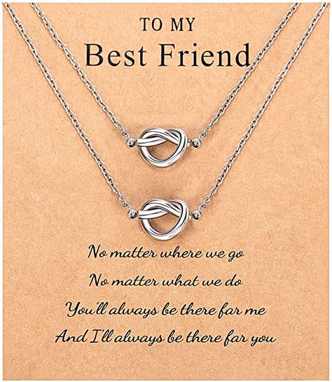 Amazon.com: Best Friend Necklaces for 2 Forever Love Knot Infinity Friendship Necklace Jewelry Bridesmaid Birthday Gifts for 2 Teen Girls Women Best Friend Sisters: Clothing Jewelry For Best Friends, Best Friends Locket, Sisters Necklace For 2, Best Friends Necklaces For 2, Sister Jewelry For 3, Bestie Necklaces For 2, Sister Necklace For 2, Gift Ideas For Girl Best Friend, Best Friend Jewelry For 2