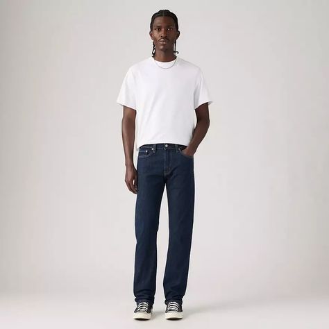 513™ Slim Straight Men's Jeans - Dark Wash | Levi's® US Straight Leg Jeans Outfit, Jeans Outfit Men, Capsule Wardrobe Essentials, Distressed Denim Jeans, Sweatshirt Shirt, Distressed Denim, Jean Shirts, Casual Skirts, Capsule Wardrobe