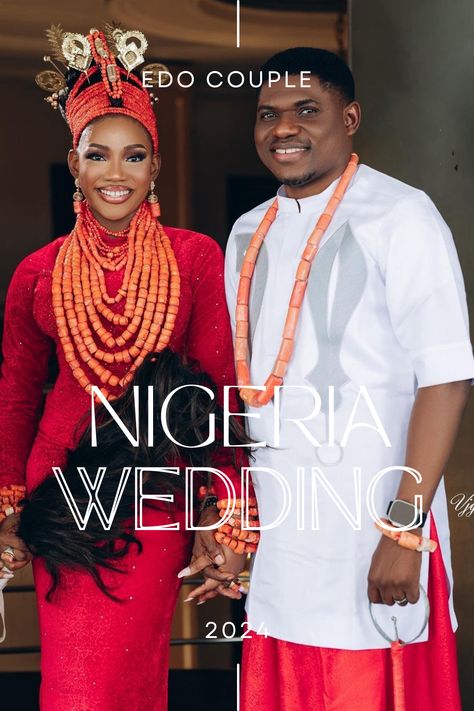 This couple looks stunning in their traditional wedding attire! Their coordinated outfits and joyous expressions capture the essence of African elegance and cultural richness. Witness the beauty of African weddings and get inspired for your special day. 🌟✨ Edo Traditional Wedding Attire, African Elegance, Coordinated Outfits, African Weddings, Traditional Wedding Attire, Bridal Attire, Wedding Look, Classy Casual Outfits, Classy Casual