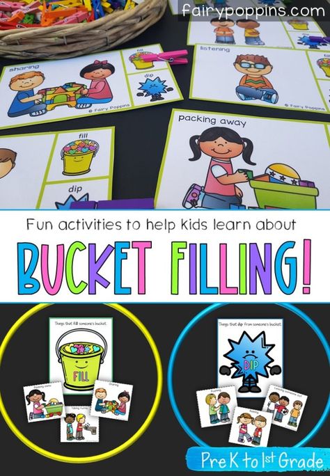 Bucket Filler Bulletin Board, Bucket Filling Activities, Bucket Filling Classroom, Bucket Filler Activities, Bucket Fillers, Fill Your Bucket, Bucket Filler, Bucket Filling, Whole Brain Teaching