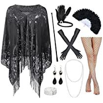 Check this out! Long Satin Gloves, Cabaret Costume, Art Themed Party, Rumba Dresses, Great Gatsby Themed Party, Gatsby Costume, Satin Gloves, Gatsby Themed Party, Fishnet Socks