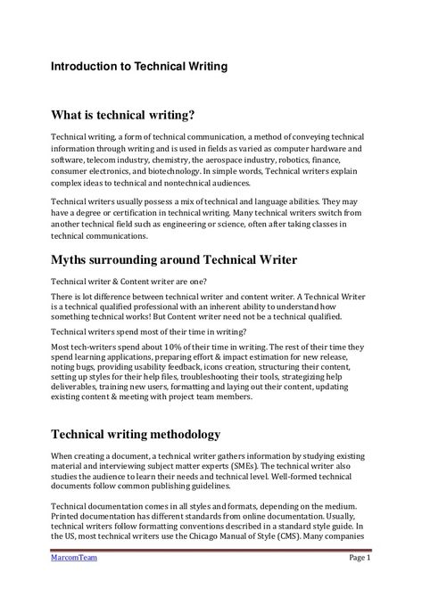 Introduction to technical writing Database Administrator, Technical Communication, Document Design, Communication Methods, Technical Writer, Technical Documentation, Technical Writing, Public Administration, Essay Writer