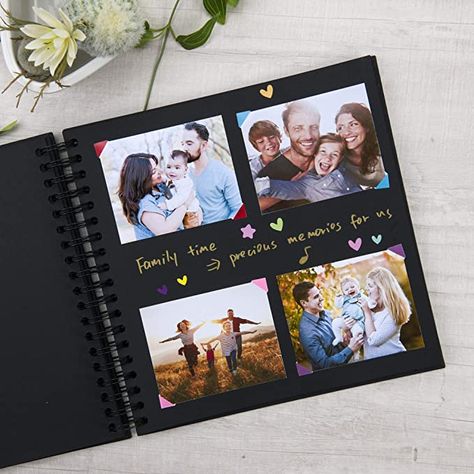 Small Scrapbook, Baby Vacation, Photo Album Covers, Black Page, Diy Scrapbook Album, Gifts Pink, Scrapbook Photo Album, Vacation Photo, Paper Photo