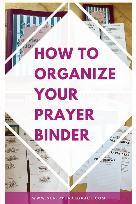 Printable Prayer Journal And How To Organize Your Prayer Binder. Prayers Journal Ideas, Prayer Journal Template Free Printable, How To Make A Prayer Journal, Prayer Binder Ideas Free Printables, Prayer Book Ideas, Prayer List Ideas, Prayer Journal Ideas Notebooks Diy, How To Organize Your Bible, Faith Binder