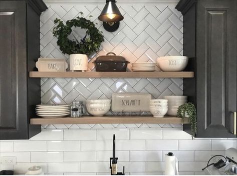 Floating shelves over sink Shelf Above Sink Kitchen, Above Kitchen Sink No Window, Floating Shelves Above Kitchen Sink, Above Kitchen Sink Ideas, No Window Kitchen, Shelves Above Kitchen Sink, Shelves Over Kitchen Sink, Above Sink Shelf, Kitchen Sink No Window