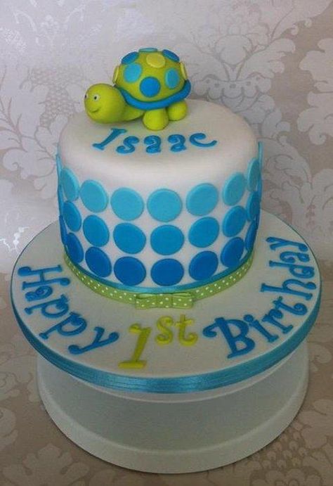 Turtle 1st Birthday cake Turtle Themed Birthday Party, Rory's Birthday, Cascade Wedding Cake, Turtle Birthday Cake, Turquoise Roses, Turtle Theme, Lovely Cake, Turtle Cake, 3rd Birthday Cakes