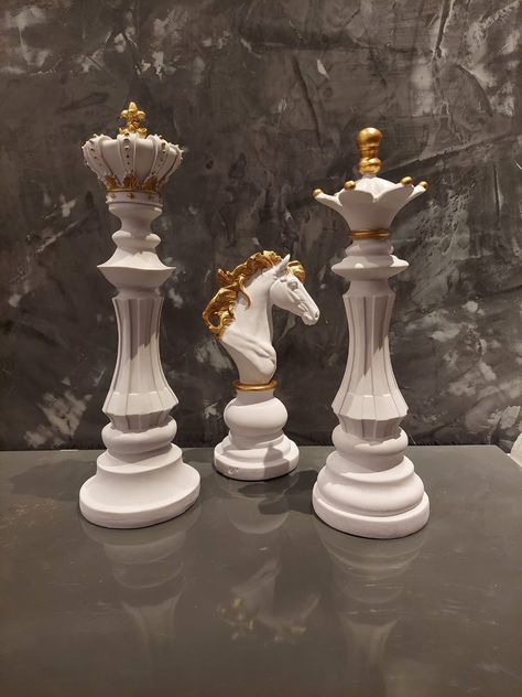 Large Chess Set, Chess Figures, Giant Chess, Chess Set Unique, Decor Statue, Garden Apartment, Chess Queen, Beautiful Figure, Cast Stone