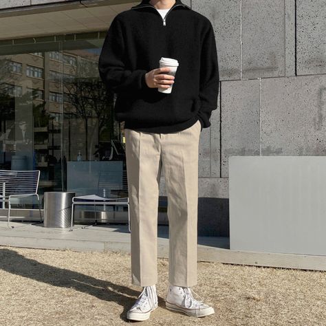 Half Zipped Sweater Outfit Men, Half Zip Up Sweater Outfit Men, Elevated Minimalist Fashion Men, Mens Half Zip Sweater Outfit, Tall Boy Outfits, Men’s Turtleneck Outfit, Half Zip Sweater Outfit Men, Half Zip Outfit Men, Half Zip Pullover Outfit Men