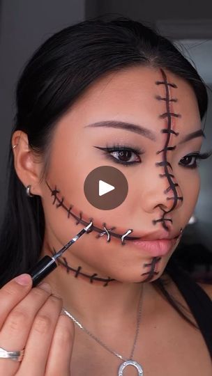 3.2K reactions · 537 shares | Make Halloween by @ozekitama 🎃
.
.
.
.
.
#makeup #dicasdemake #tutorial #halloweenmakeup | Dehsousa_dicasdemake Halloween Makeup Hacks, Skull Makeup Tutorial, Halloween Makeup Tutorial Easy, Cat Halloween Makeup, Halloween Makeup Diy, Holiday Makeup Looks, Halloween Tutorial, Make Halloween, Halloween Makeup Tutorial