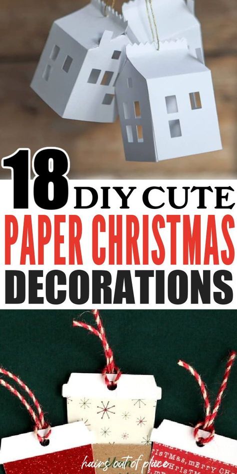 If you’ve been wondering how to make Christmas decorations at home, starting out with easy paper Christmas decorations is a great way to go! Here are 18 super cute and easy Christmas paper decoration ideas whether you’re looking for easy paper ornaments, cutouts, garlands, wall art, trees, tags and more. These make for perfect paper Christmas decorations you can use for years! Paper Folding Christmas Decorations, Christmas Crafts Out Of Paper, Easy Diy Christmas Decorations Paper, Christmas Crafts With Cardstock, Christmas Paper Crafts For Adults, Handmade Paper Christmas Decorations, Cricut Paper Christmas Ornaments, 3d Paper Christmas Ornaments Free Printable, Diy Ornaments Paper