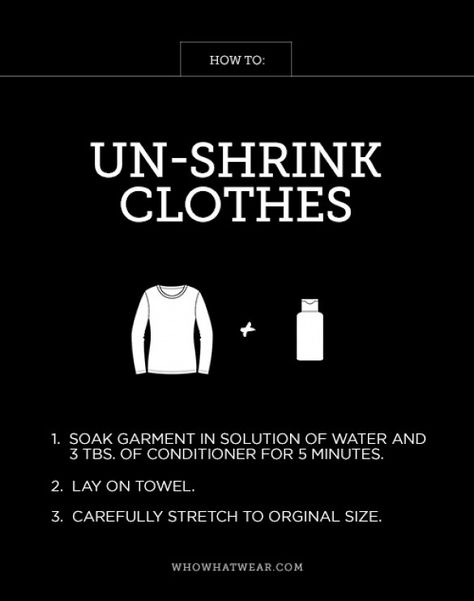 The ultimate solution to un-shrink your clothes! This laundry #hack is a total game-changer. // #DIY #HowTo Shrink Clothes, How To Shrink Clothes, Handy Dandy, Laundry Hacks, Diy Cleaning Products, Clean Laundry, Cleaning Organizing, Cleaning Solutions, Household Hacks