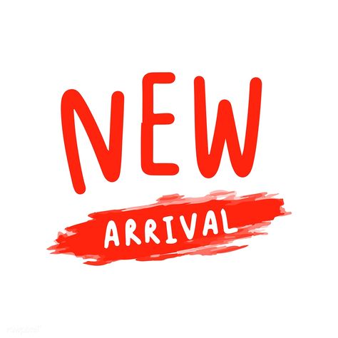 New arrival typography vector in red | free image by rawpixel.com / Aum New Arrivals Poster Image, Online Shop Design Instagram, New Arrivals Poster, Fashion Store Names, Ig Marketing, Arrival Poster, Logo Online Shop, Online Shopping Quotes, Small Business Quotes