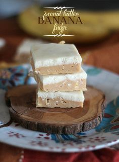 Peanut Butter Baanana Fudge. Banana Fudge, Gourmet Fudge, Cookies And Cups, Homemade Fudge Recipes, Fudge Flavors, Candy Truffles, Homemade Fudge, Fudge Recipe, Peanut Butter Fudge