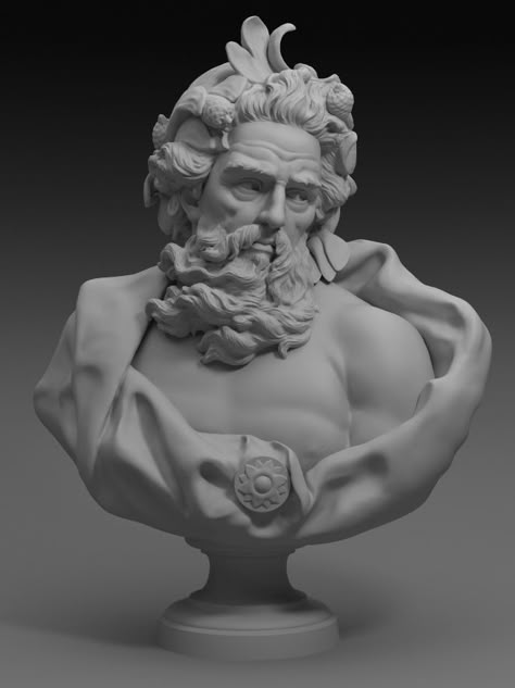 bust of neptune #AD #bust, #neptune Neptune Sculpture, Neptune Statue, Poseidon Statue, Zeus Statue, Geometric Shapes Drawing, Historical Sculptures, Zeus Tattoo, Greek Paintings, Ancient Greek Sculpture