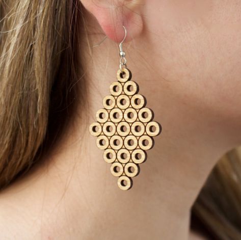 Rustic Laser-Cut Wooden Circles Dangle Earrings - Perfect for Bridal Parties, Birthdays, and Gifts Wood Jewelery, Wooden Circle, Laser Cut Wood Crafts, Laser Cut Jewelry, Laser Cut Earrings, Art Earrings, Bridal Parties, 3d Laser, Wooden Earrings