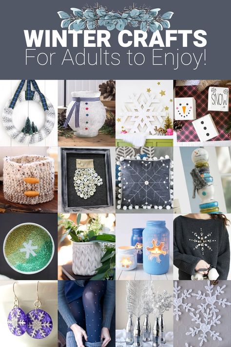 Sophisticated Crafts For Adults, Winter Crafts For Seniors Assisted Living, Winter Crafts For Elderly, January Winter Crafts For Adults, Indoor Crafts For Adults, Easy January Crafts For Adults, Monthly Crafts For Adults, January Adult Crafts, Winter Themed Crafts For Adults