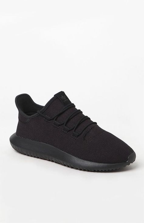 Adidas Tubular Shadow, Classy Shoes, Knit Shoes, Sneaker Games, Only Shoes, Adidas Tubular, Boots And Sneakers, Black Knit, Adidas Logo