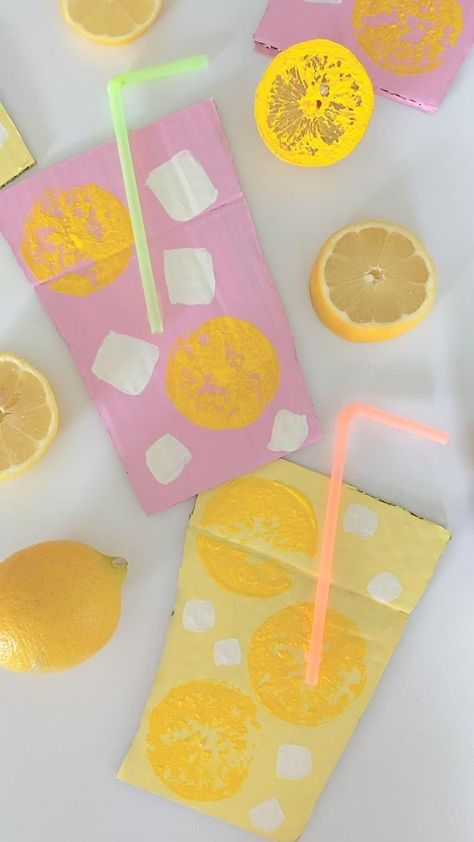 Lemonade Craft, Summer Preschool Crafts, Summer Arts And Crafts, Summer Camp Activities, K Crafts, Summer Camp Crafts, Preschool Projects, Summer Preschool, Toddler Arts And Crafts