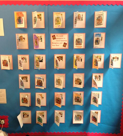 Passport Display - Transition from Reception to Year 1 http://www.tpet.co.uk/ Transition Day Activities Eyfs To Year 1, Reception To Year 1 Transition, Transition Activities Eyfs To Year 1, Year 1 Transition Activities, Eyfs Reception, Classroom 2023, Year 1 Classroom, Primary School Classroom, Transition Ideas