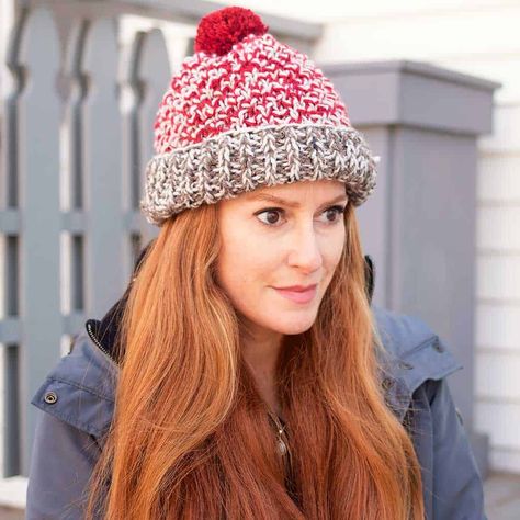 Double Strand Knit Hat - Cable Hat, Types Of Yarn, Hat Knitting Patterns, Knitting Techniques, Loom Knitting, Hand Dyed Yarn, Yarn Needle, Knit Hat, Double Knitting