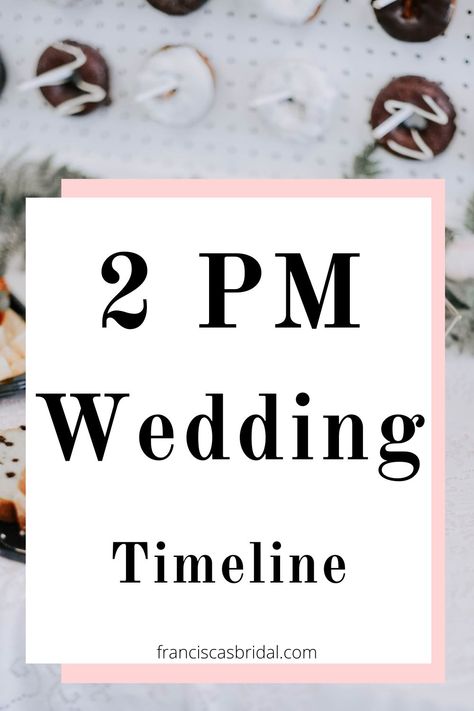 From getting dressed to saying “I Do” under the warm afternoon sunlight, I have got you covered with a 2pm wedding itinerary timeline that will help you to easily plan how you want each hour of your wedding day to go!! | Wedding planning checklist | Wedding planning timeline | Wedding planning tips | Wedding timeline | Planning a wedding | Wedding planner checklist | Wedding timeline checklist | Wedding itinerary | Wedding itinerary ideas | 2pm wedding itinerary | Wedding day itinerary | Wedding Day Timeline For 2pm Ceremony, Wedding Timeline 1pm Ceremony, 2pm Wedding Ceremony Timeline, Schedule For Wedding Day, Wedding Ceremony Schedule Timeline, Day Of Wedding Timeline 2:00 Ceremony, 2pm Wedding Day Timeline, Wedding Timeline For 2pm Ceremony, Short Wedding Timeline Day Of