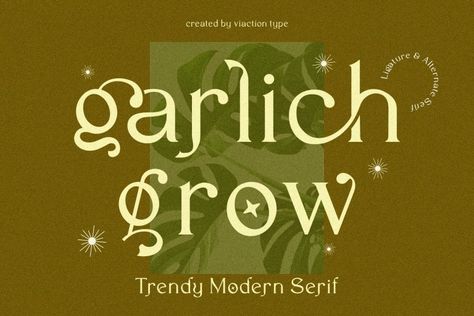 Garlich Grow is a trendy and elegant serif font. Featuring a chic and whimsical style, this font will make your creations look distinct and beautiful. Try before you buy Garlich Grow font for iOS, Android, macOS, or Windows for free, or you can download the full version with a commercial license here. Garlich Grow Serif […] The post Garlich Grow Font appeared first on FreeFontDL. Boho Fonts, Trending Fonts, Whimsical Fonts, Trendy Fonts, Elegant Serif Fonts, Modern Serif Fonts, Modern Serif, Font Digital, Font Inspiration