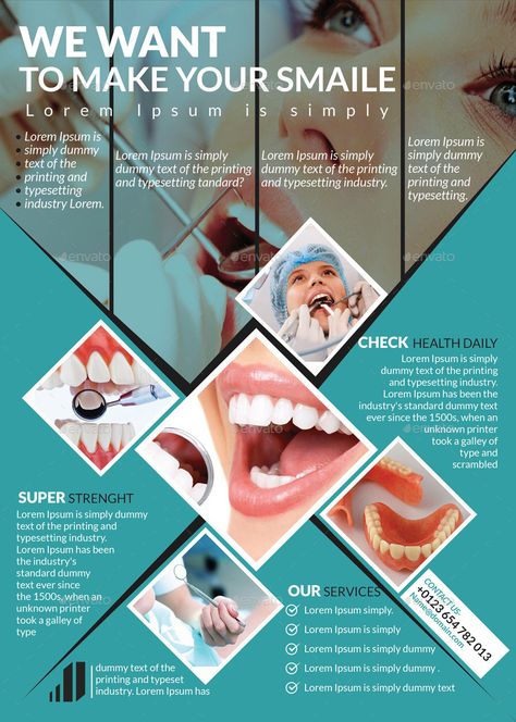 Dental Pamphlet Design, Dental Clinic Advertisement, Dental Design Poster, Dentist Flyer Design, Dental Clinic Poster Design, Dentist Poster Design, Dental Posters For Clinic, Dental Poster Design, Dental Clinic Poster