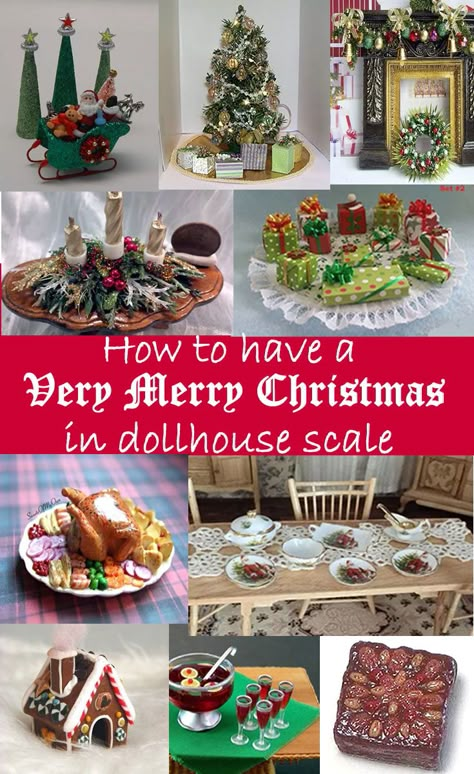 Have yourself a very Merry Little Christmas. In 1:12 scale dollhouse minature, of course! Here’s how you can decorate your dollhouse for Christmas, or make a Christmas roombox with all the trimmings. Your dolls should have their own dollhouse Christmas with all the trimmings! Here are some ideas to help you decorate your dollhouse or … … Continue reading → Dolls House Christmas Decorations, Diy Miniature Christmas Decorations, Decorating A Dollhouse For Christmas, Christmas Dolls House Ideas, Christmas Dollhouse Miniatures, Miniature Christmas Diy, Doll House Christmas Decorations Diy, Christmas Dollhouse Ideas, Diy Christmas Miniatures