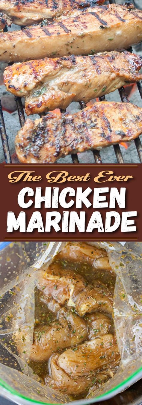 This marinade imparts the ultimate flavor experience and produces a juicy tender piece of grilled chicken. A quick and easy recipe to use any night of the week. #chicken #grilled Pan Cooked Chicken, Best Chicken Marinade, Grilled Chicken Marinade, Yogurt Chicken, Chicken Marinade Recipes, Chicken Marinade, Marinade Recipes, Grilled Chicken Recipes, Best Chicken