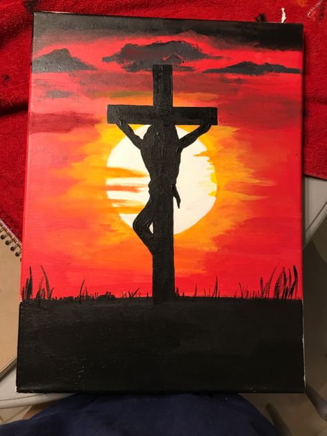 Biblical Painting Ideas, Christian Art Painting, Christian Canvas Art, Cross Painting, Christian Painting, Jesus Art Drawing, Christian Drawings, Father Art, Cool Pencil Drawings