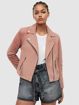 Suede moto jacket