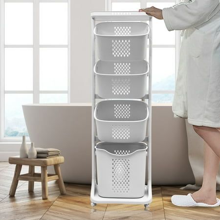 Wicker laundry hamper