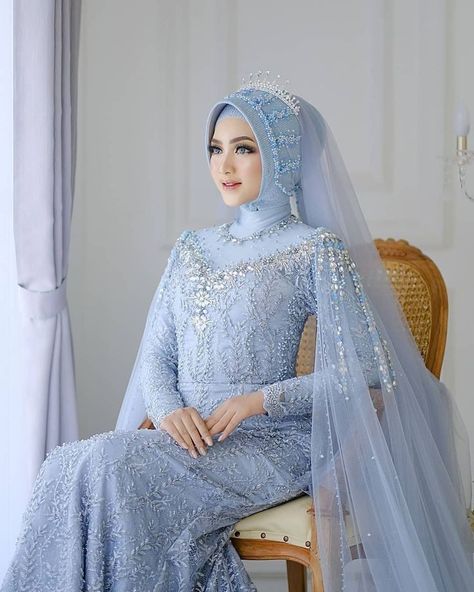 Dress Pengantin, Pengantin Modern, Wedding Dress Hijab, Muslim Wedding Hijab, Gaun Dress, Elegant Bridal Dress, Kebaya Wedding, Muslimah Wedding Dress, Muslim Wedding Dresses