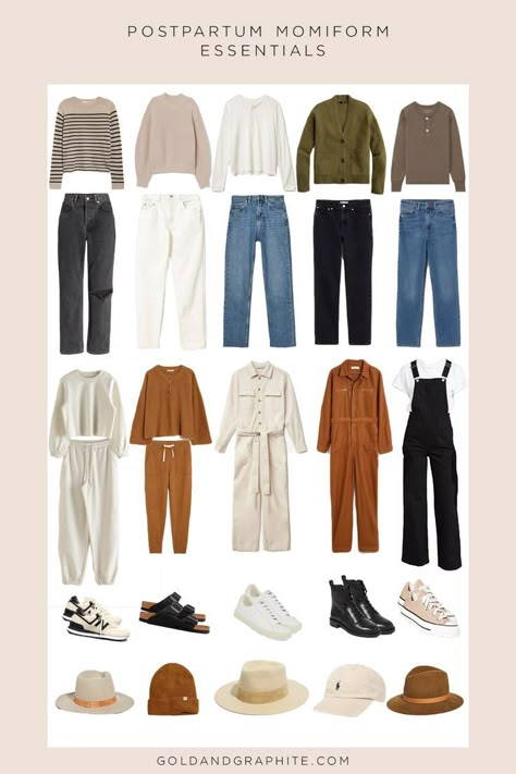 New Mom Capsule Wardrobe, Casual Mom Capsule Wardrobe, Post Partum Fall Outfit, Postpartum Winter Outfits, Fall Nursing Outfits, Postpartum Outfits Fall, Nursing Capsule Wardrobe, Seattle Outfits, Postpartum Wardrobe