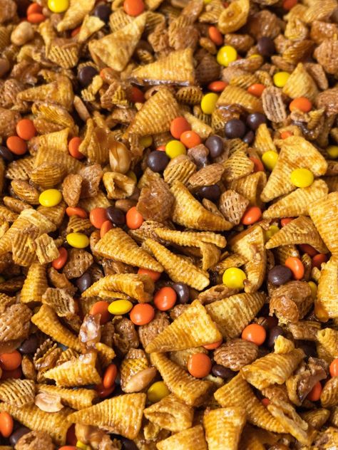 Harvest Hash - Creme de Lacombe Fall Snack Mix Recipes, Fall Chex Mix Recipes, Harvest Hash, Recipes For Halloween, Fall Snack Mixes, Snack Mix Recipe, Salted Peanuts, Trail Mix Recipes, Chex Mix Recipes