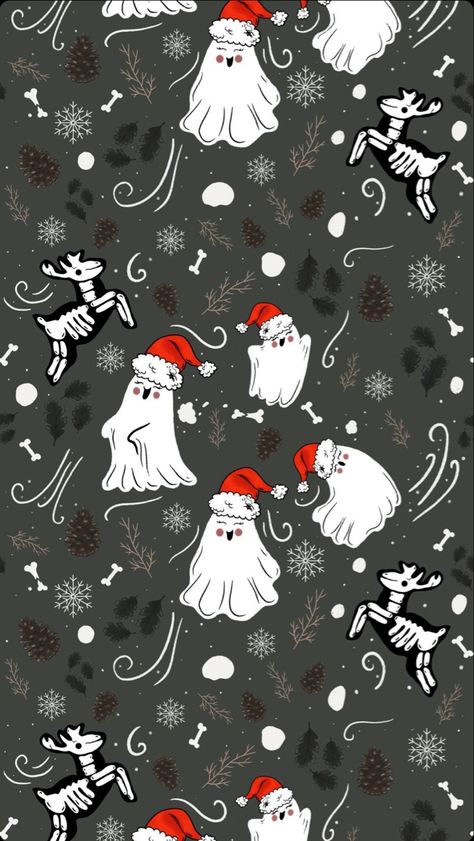 Pagan Christmas Wallpaper, Witchy Yule Wallpaper, Unique Christmas Wallpaper, Goth Christmas Background, Spooky Holiday Wallpaper, Christmas Ghosts Wallpaper, Edgy Christmas Wallpaper, Christmas Witch Wallpaper, Spooky Winter Wallpaper