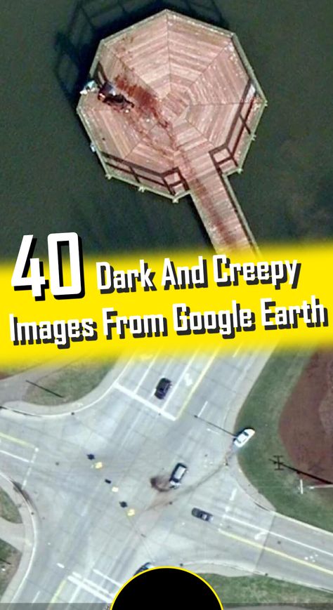 Google Earth has given us a new perspective of the world. It’s one of the first times that anyone at any time can explore the world from the comfort of their own home. Christopher Columbus would be rolling in his grave if he knew how easy it is to see the world now. Google Earth Creepy, Creepy Google Maps, Dark And Creepy, Mysterious Places On Earth, Google Earth Images, Unusual Pictures, Creepy Images, Earth Photos, Creepy Things